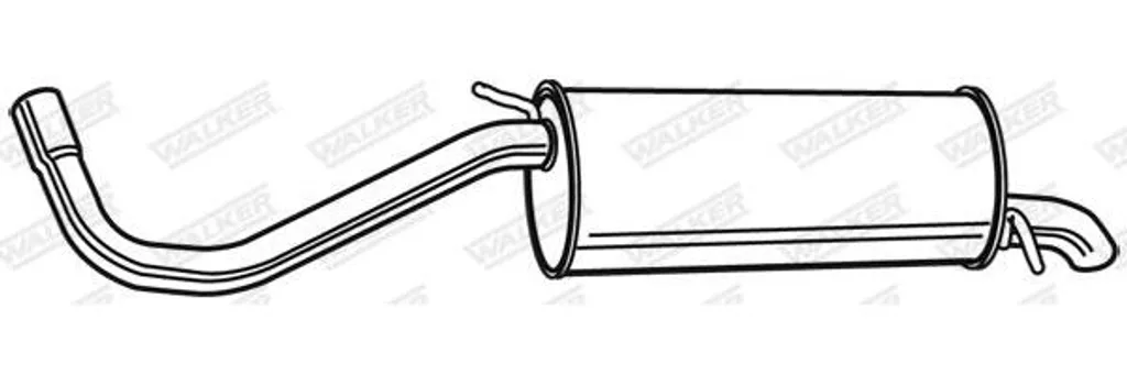 Silencieux arrière Walker 71342 pour Polo 9N Fabia Ibiza 6Q6253609CE
