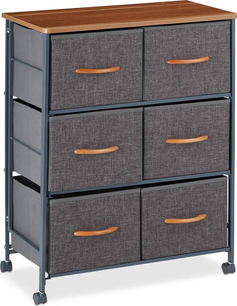 Caisson de bureau à roulettes Relaxdays : meuble de rangement compact - 10