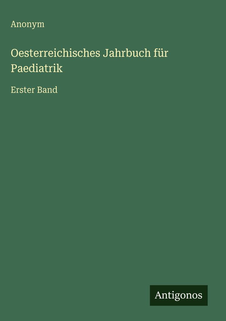 Oesterreichisches Jahrbuch für Paediatrik