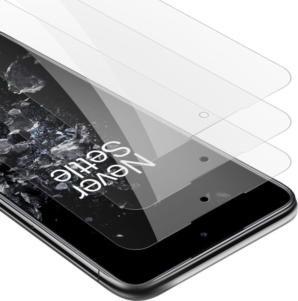 Cadorabo 3x Panzer Folie für OnePlus 10T / ACE PRO Schutzfolie in Transparent Folie Tempered Display-Schutzglas