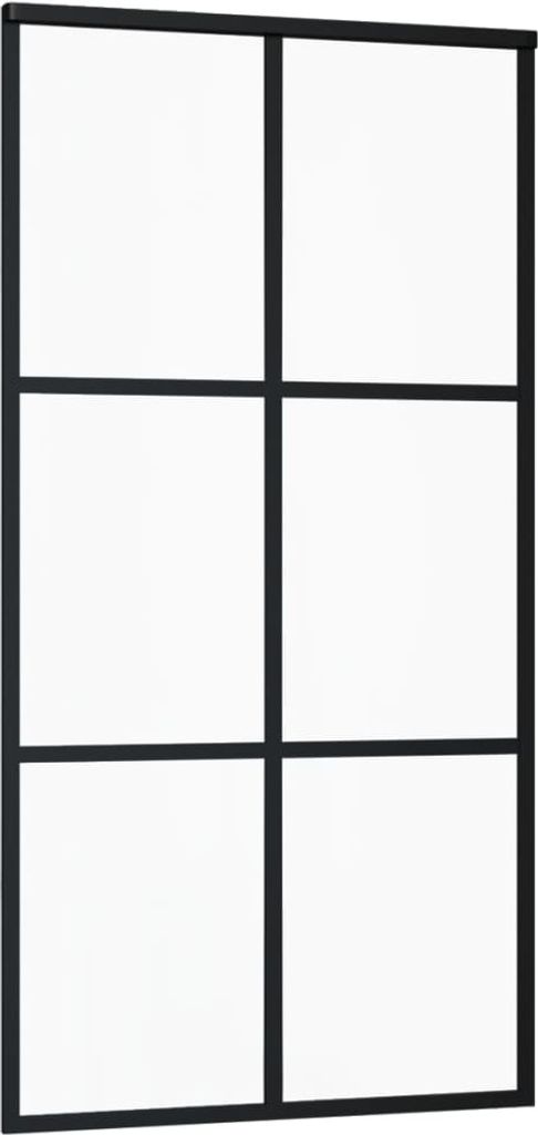 vidaXL Porte coulissante verre ESG et aluminium 102x205 cm Image du produit 