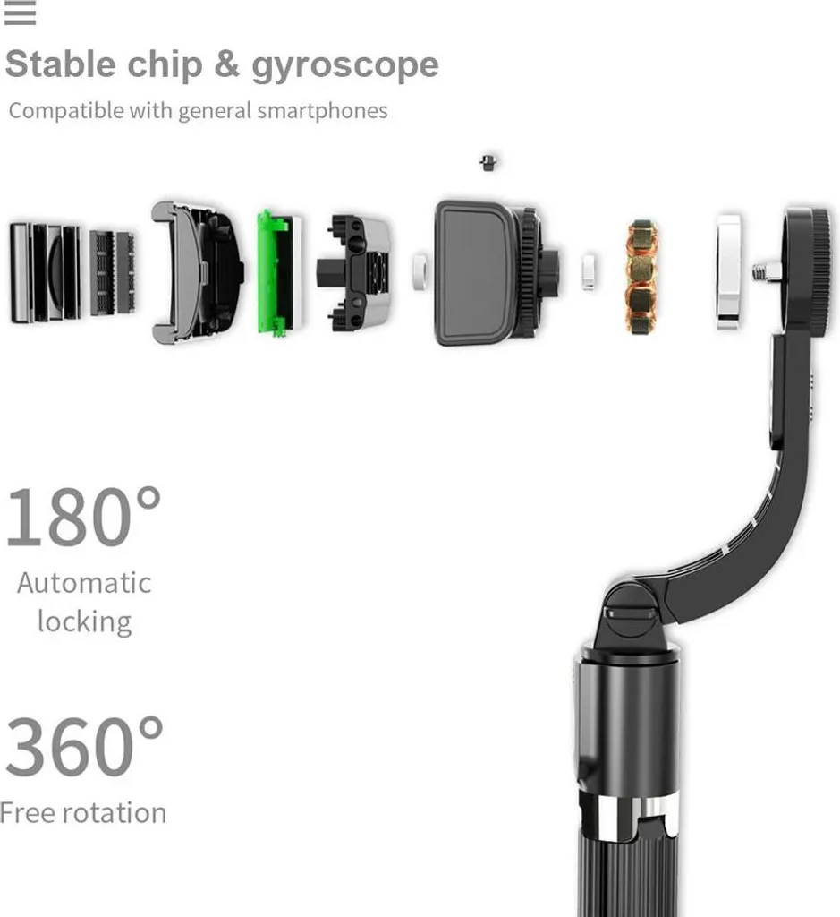 Trépied extensible Selfie Stick Bluetooth 4.0 avec télécommande amovible - 7