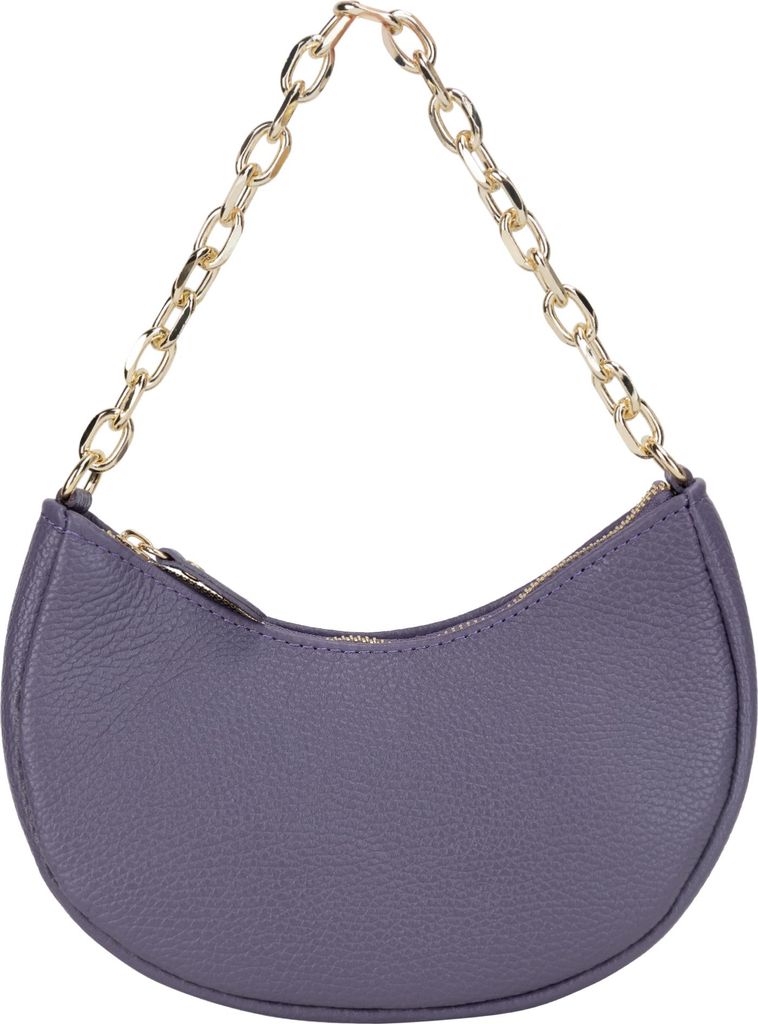 Damen Handtasche Iris mit Reißverschluss, Schultergurt und Metallkette