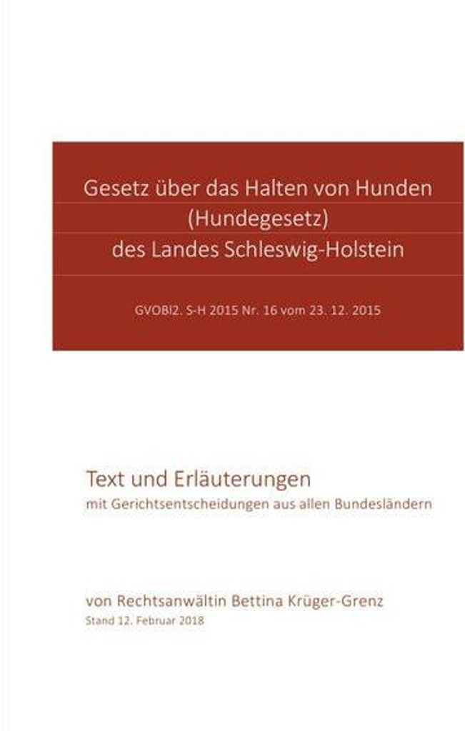 Gesetz über das Halten von Hunden des Landes Schleswig-Holstein