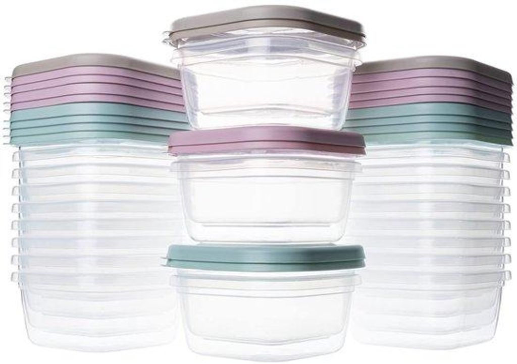 Babynahrungskisten Set aus 24 Teilen, 300 ml, bpa-freie Behälter, mikrowellenfest, dishwasher- und kühlschrankgeeignet, mit Deckel, wiederholbar ...
