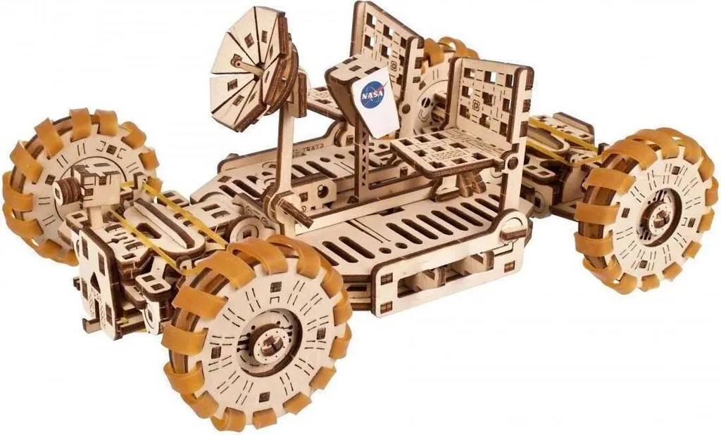 Ugears NASA Moon Rover - Puzzle 3D Mécanique en Bois pour Collectionneur