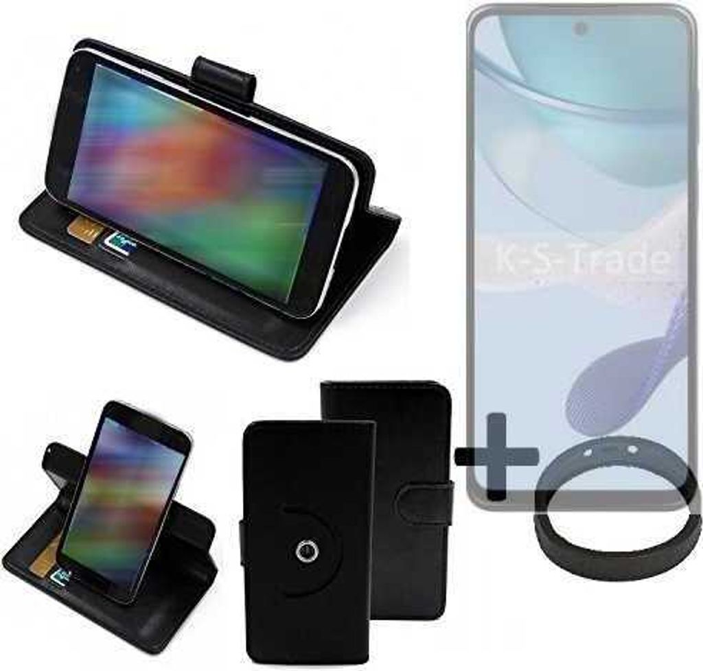 K-S-Trade Case Schutz Hülle kompatibel mit Motorola Moto G53j 5G + Bumper Handy Hülle Flipcase Smartphone Cover Handy Schutz Tasche Walletcase