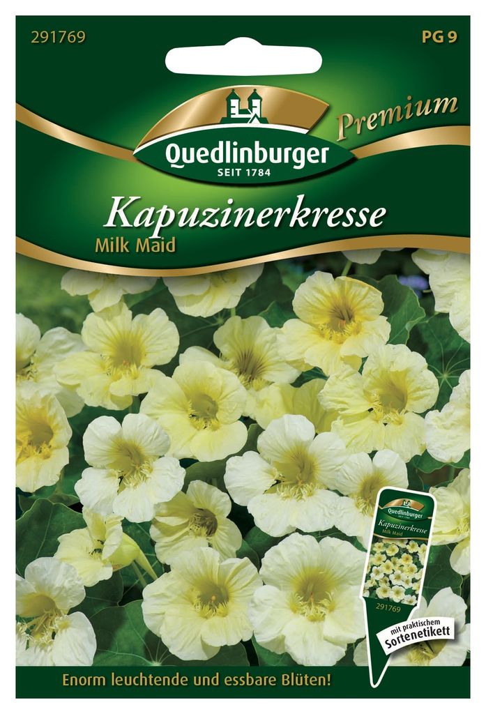 Quedlinburger Saatgut - Kapuzinerkresse Milk Maid - Samen - Produktbild 