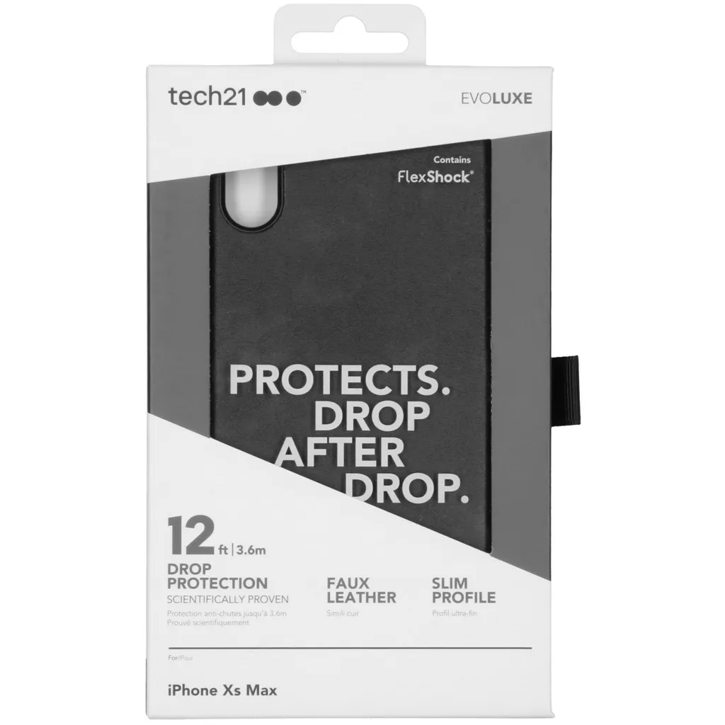 Coque de Protection iPhone Xs Max Tech21 Noire - Étui Antichoc Premium - 6