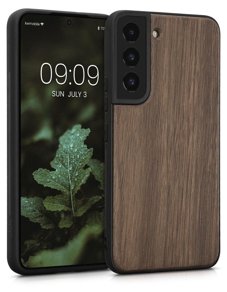 kwmobile Handyhülle für Samsung Galaxy S22 Hülle Holz - Produktbild 