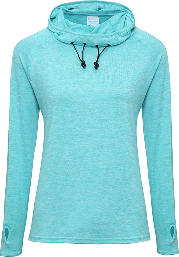 AWDis Just Cool Damen Girlie Cowl Baselayer Top RW5359 (M) (Ozeanblau meliert)