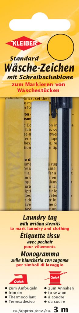 KLEIBER Wäschezeichen-Set Standard 3 m x 10 mm