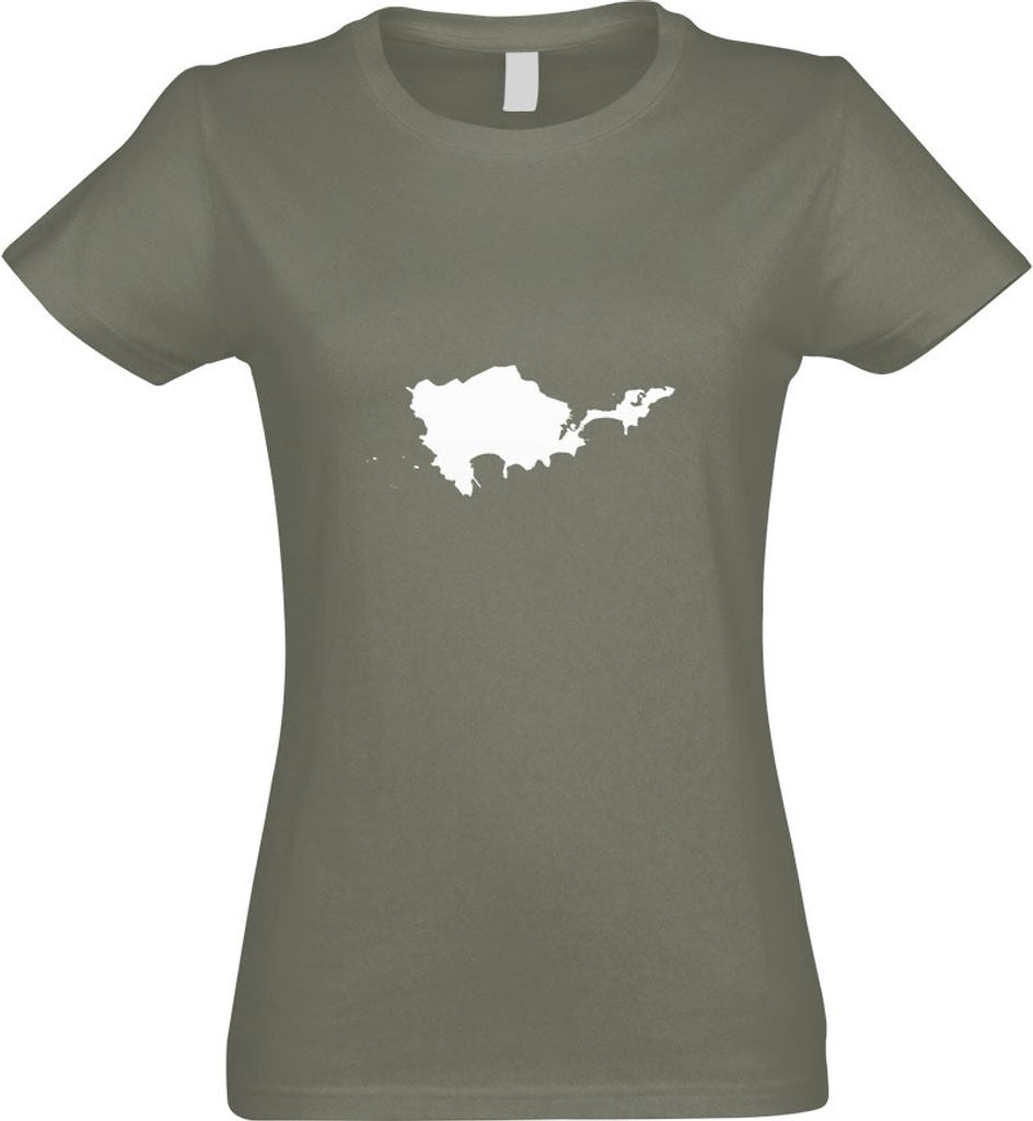 Kiwistar - T-Shirt tailliert - Damen - Olive - Niederlande - Sint Maarten - mit Motiv Bedruckt - Funshirt Design - Sport - Freizeit - Damen - S