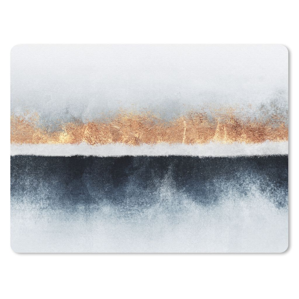 MuchoWow Mauspad Mousepad Gold - Abstrakt - Design 40x30 cm - Mousepads - Maus Mat - Pad - Mausunterlage - Anti Rutsch