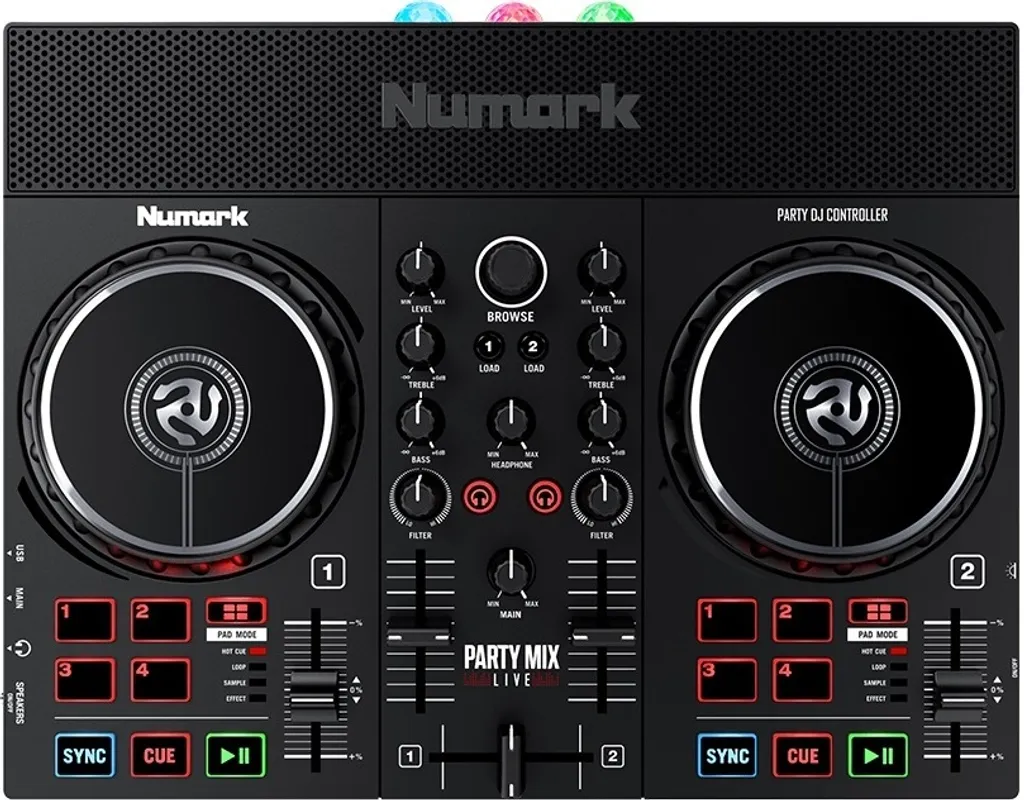 Numark Party Mix Live Contrôleur DJ avec Haut-parleurs et Jeu de Lumière