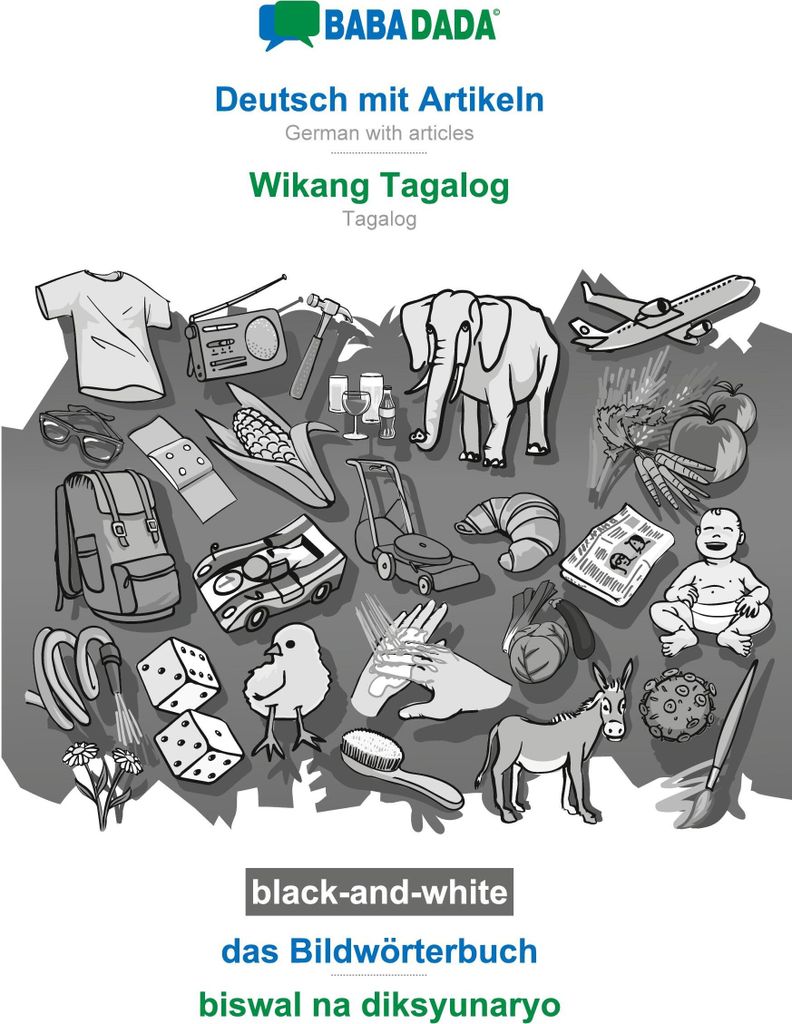 Deutsch mit Artikeln - Wikang Tagalog, das Bildwörterbuch, BW