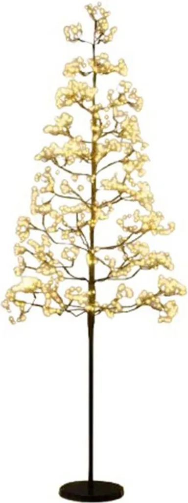 Sapin de Noël 1000 LED blanc chaud 150 cm pour décoration féerique
