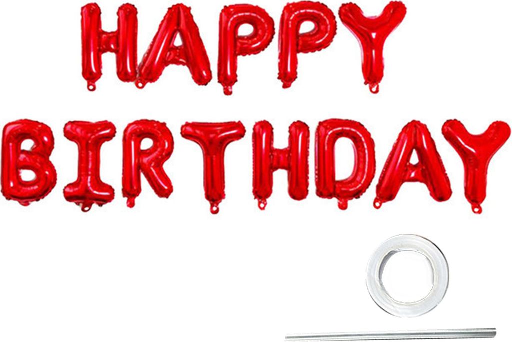 Alles Gute zum Geburtstag Ballons wiederverwendbare Feste feine Arbeit für Geburtstagsfeier Dekorationen Bannerballons für das Sammeln-Rot