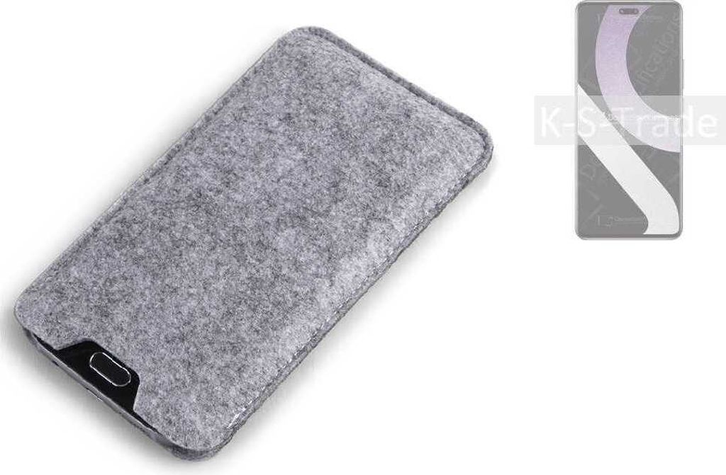 K-S-Trade Filz Handyhülle kompatibel mit Xiaomi Civi 2 Schutzhülle Filztasche Filz Tasche Case Sleeve Handy Hülle Filzhülle grau