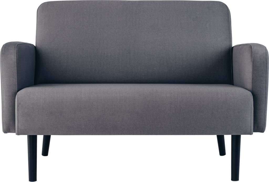 PAPERFLOW 2-Sitzer Sofa LISBOA grau schwarz Stoff