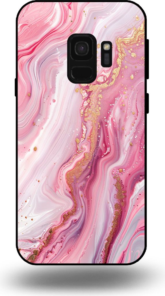 Smartphonica Telefon Fall geeignet für Samsung Galaxy S9 mit Marmor Druck - TPU zurück Abdeckung Fall Marmor Design - Rosa