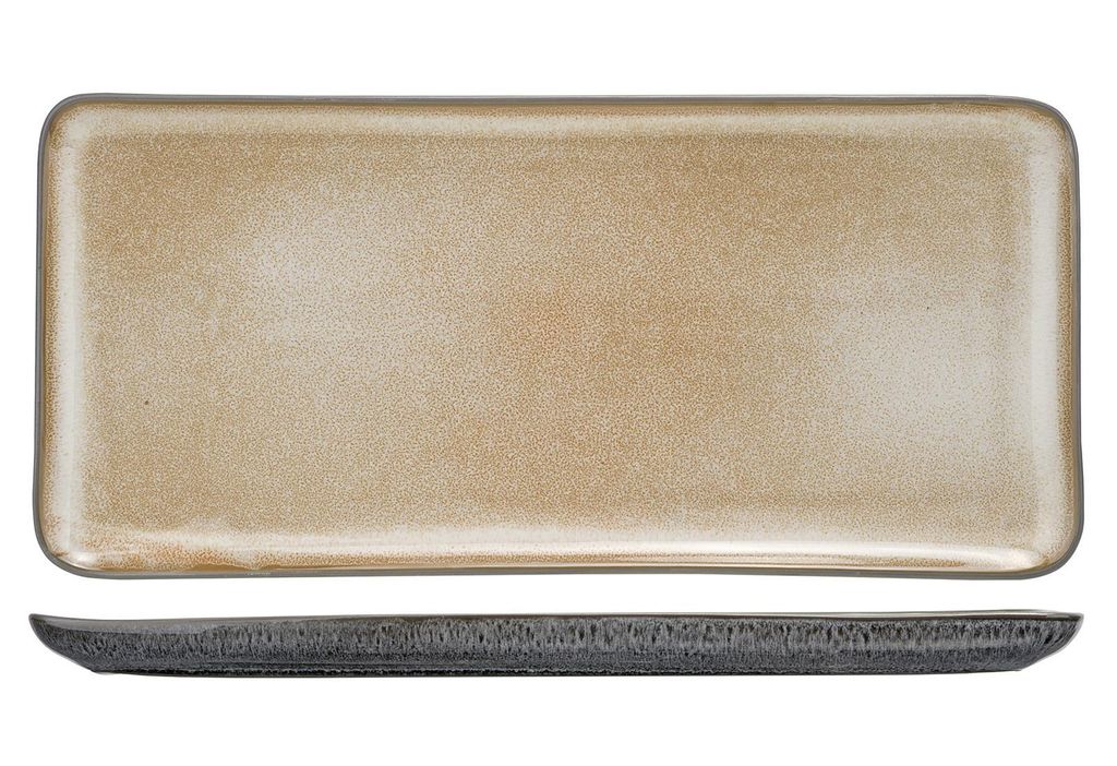 Cosy&Trendy Lerida Servierplatte Porzellan 32 x 15 cm Desert, sandbraun
