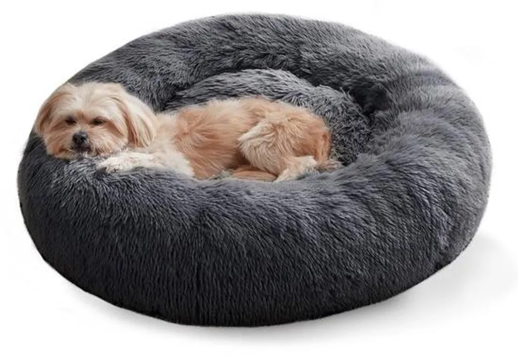Coussin pour chiens lavable et moelleux 70cm - Coloris Gris Anthracite