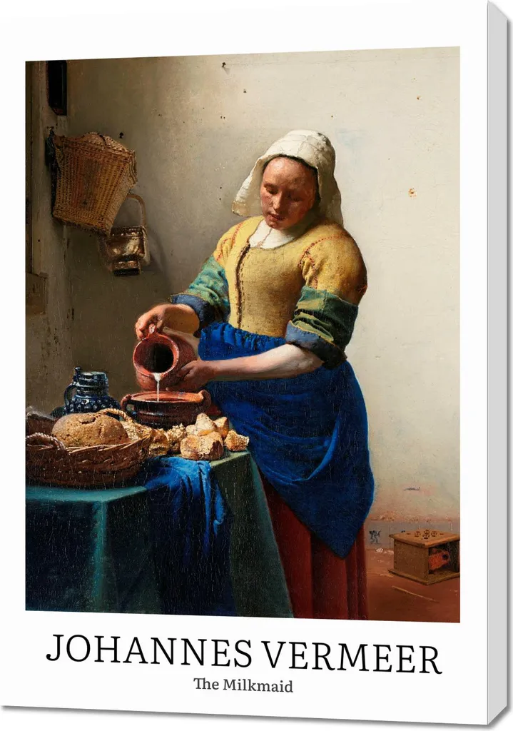 La Lattaia di Vermeer Quadro Vintage 70x100 | Emozioni su Tela Salotto