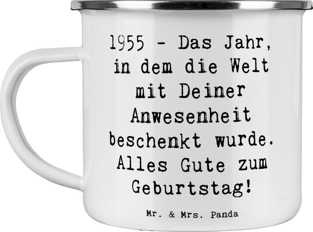 Mr. & Mrs. Panda Teebecher Spruch 1955 Geburtstag - Weiß - Geschenk, Geburtstagsfeier, Pott, Reisebecher, Kaffeepott, das Jahr, outdoortasse, Alle...