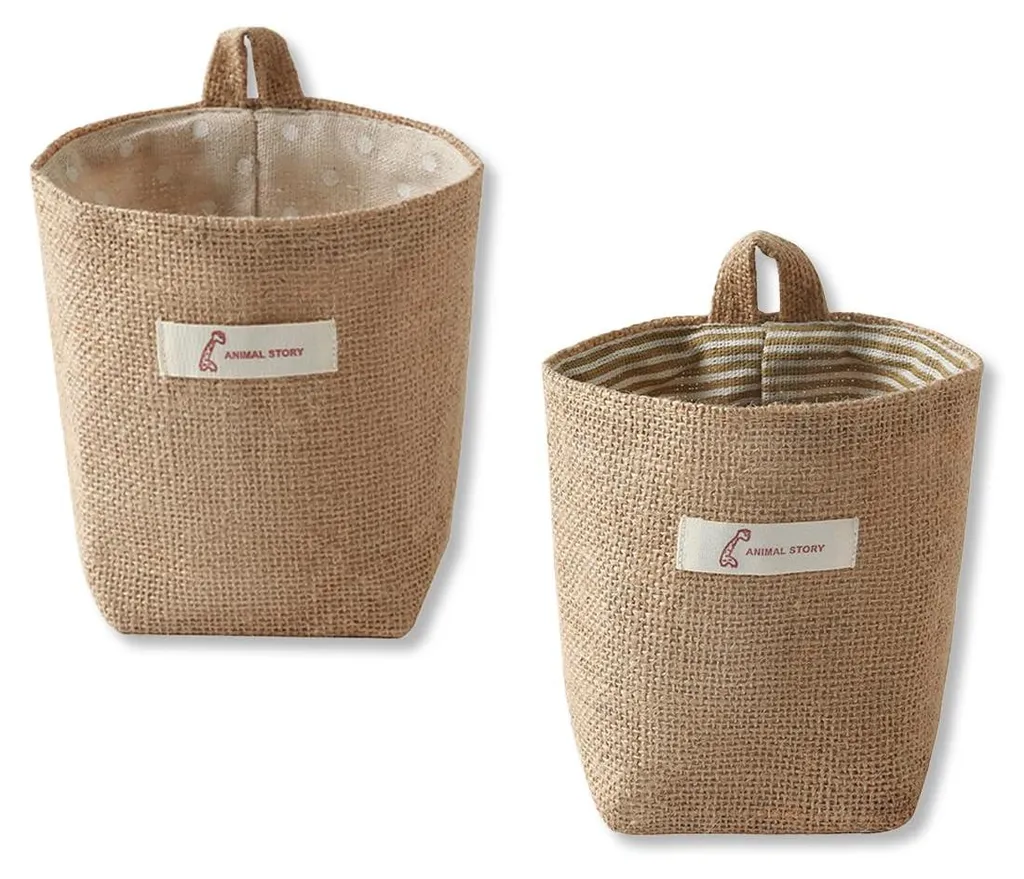 Panier à linge mural en tissu lavable pour porte et salle de bains