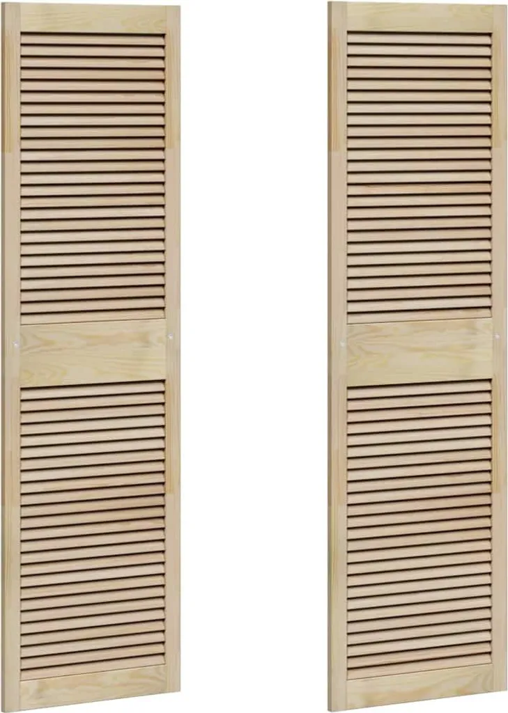 Ante Armadio Legno Massello Pino 170x49,5 cm - 2 Pezzi vidaXL