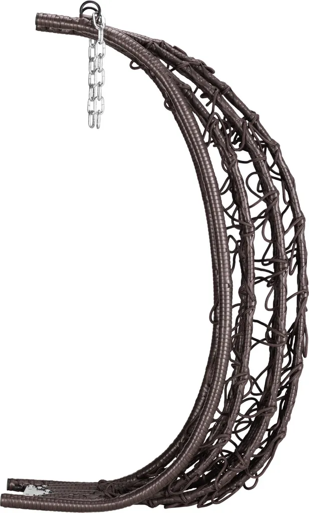 Fauteuil Suspendu Brun avec Support Stable - Balançoire Œuf Ergonomique