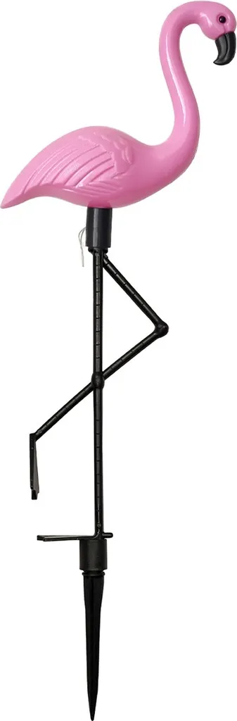Set di 2 luci solari da giardino fenicottero per esterni, luce solare per vialetti, cortili, cortile, illuminazione rosa neon (74,9 cm di altezza