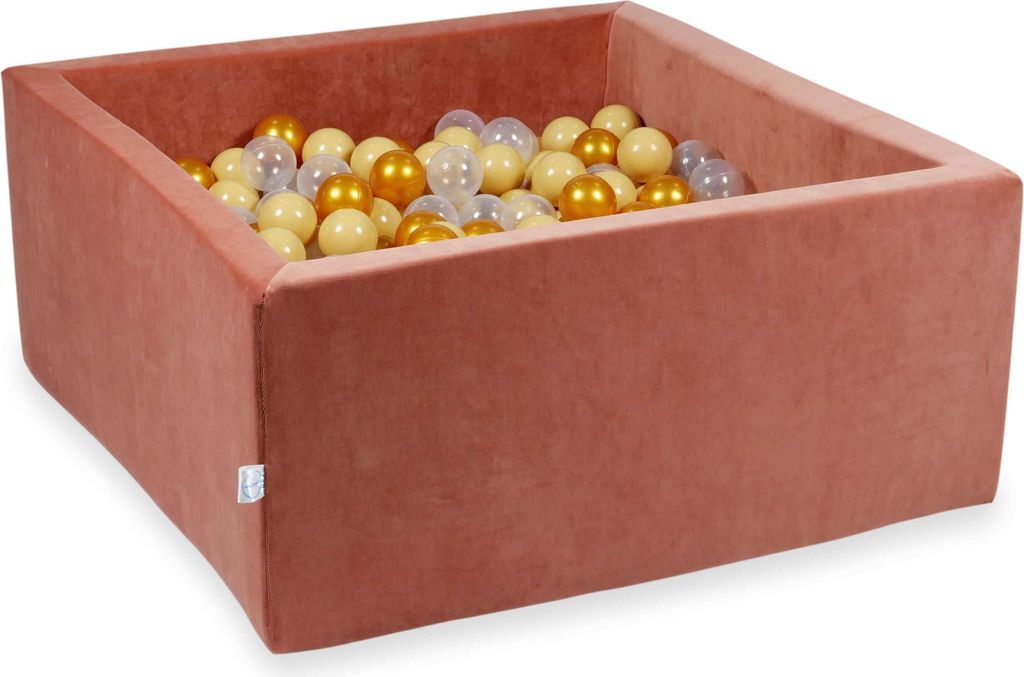 Bällebad 90x90x40cm Samtig weicher Canyon Clay – Mit 400 Bällen