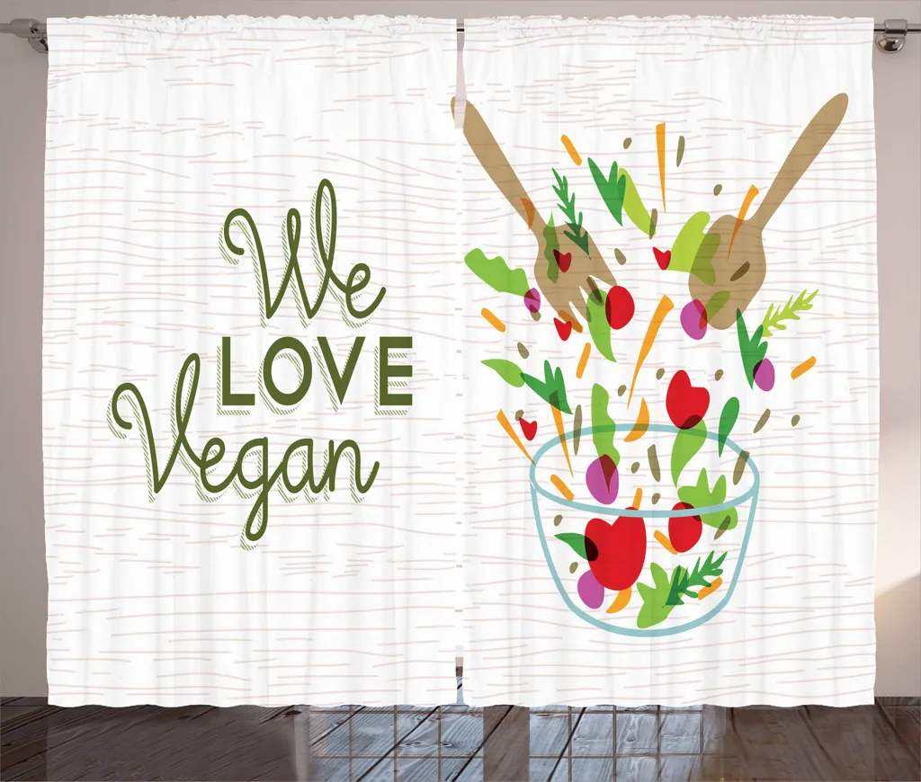 Tenda Cucina ABAKUHAUS Lavabile 280x245 cm Tema Vegano