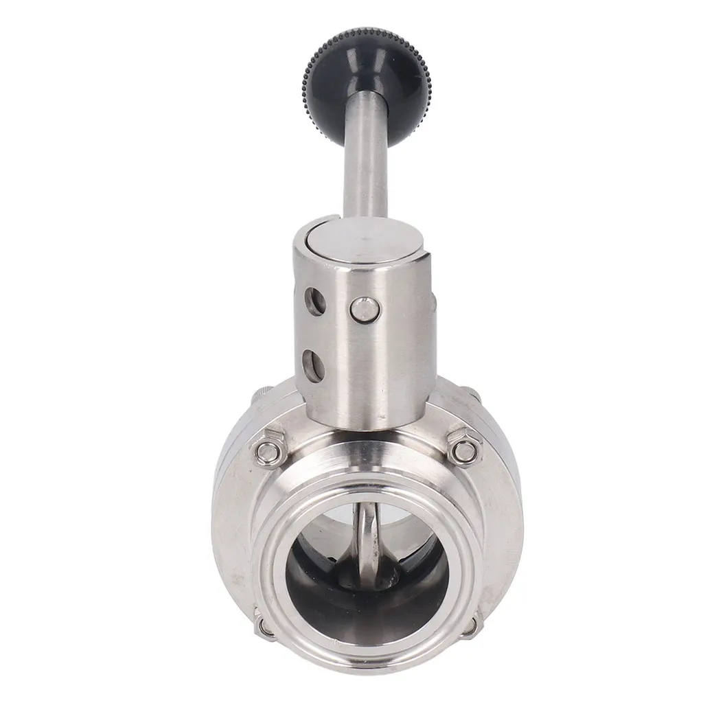 Valvola a Farfalla Sanitaria Inox 304/316 con Guarnizione Silicone - 5