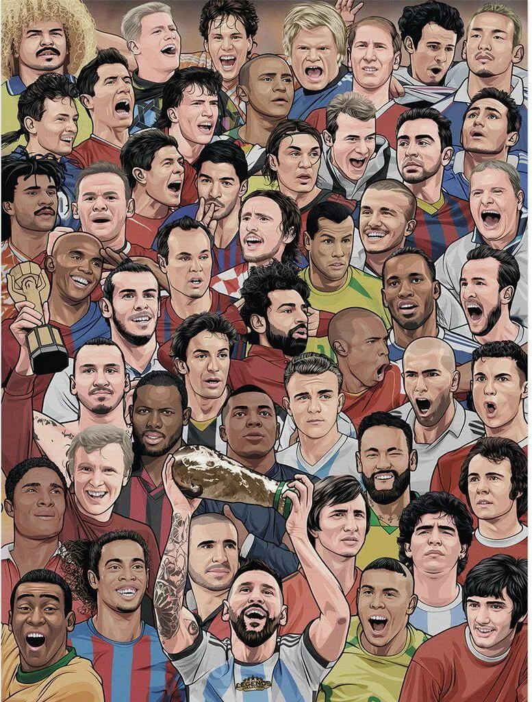 Décorez votre mur vide avec le Tableau Football Legend Toile 80x60 cm