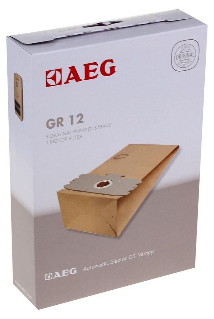 A product box for vacuum cleaner bags.