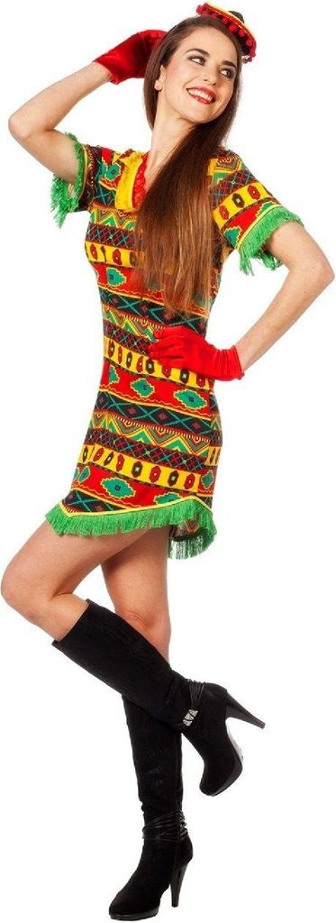 W4205-38 bunt Damen Kostüm Kleid Gr.38