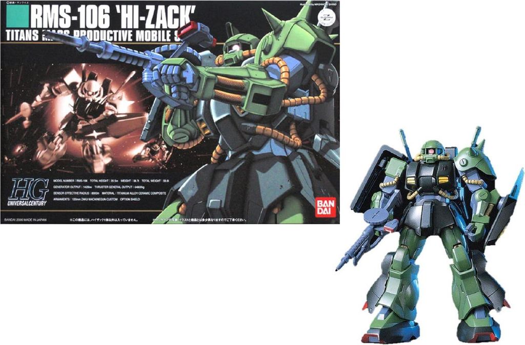 BANDAI Model Kit GUNDAM HGUC RMS 106 ZAKU II HI ZACK SC Image du produit 