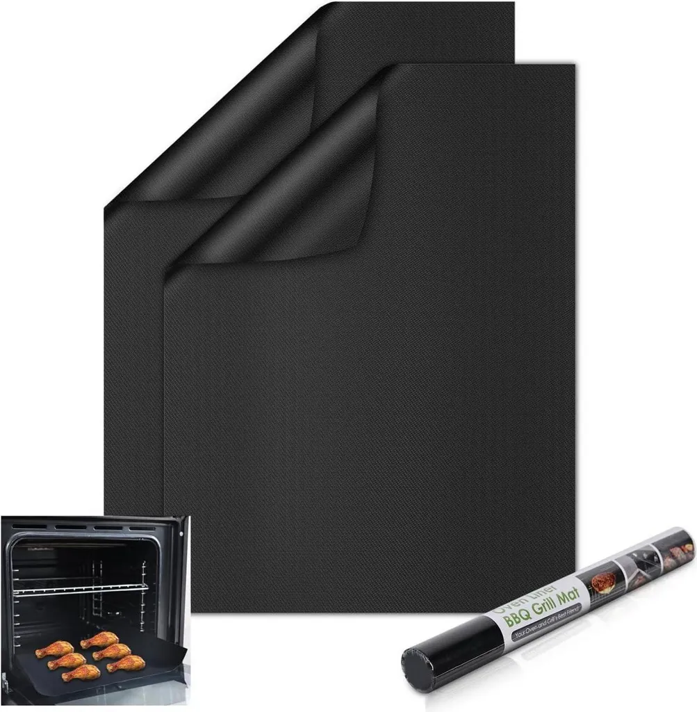 2 Fodere Per Forno In Teflon 40x50 Cm – Protezioni Per Forno Ventilato, Antiaderenti Riutilizzabili