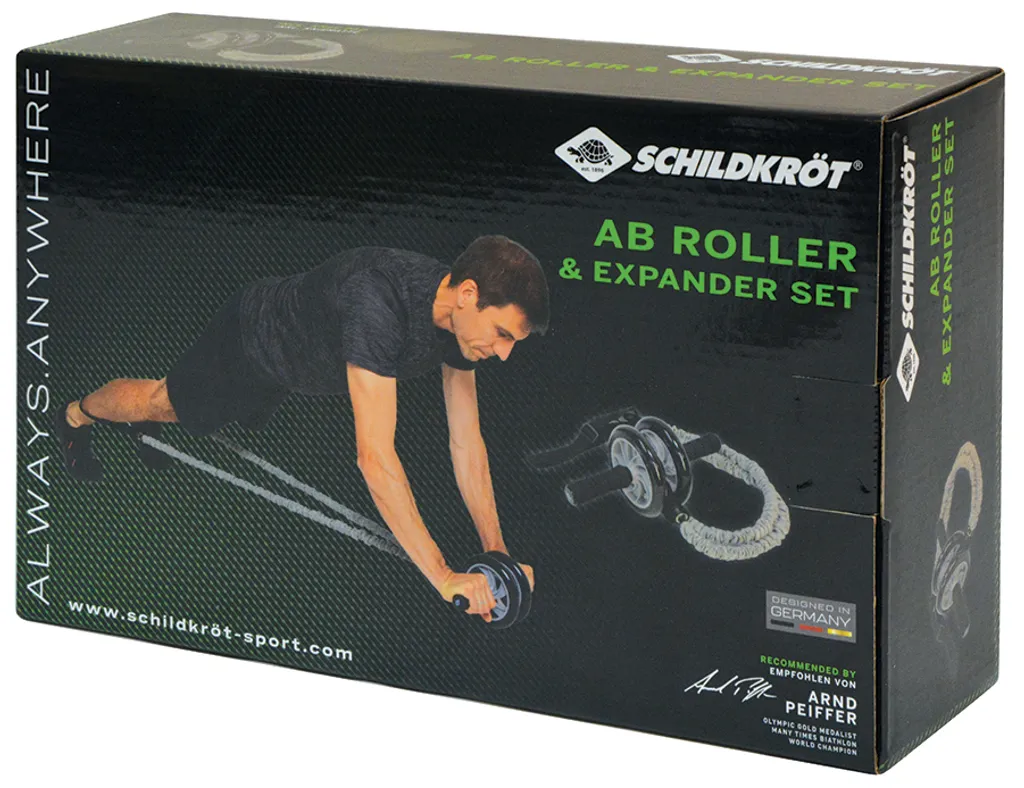 Roue abdo pour entraînement à domicile SCHILDKRÖT set complet fitness