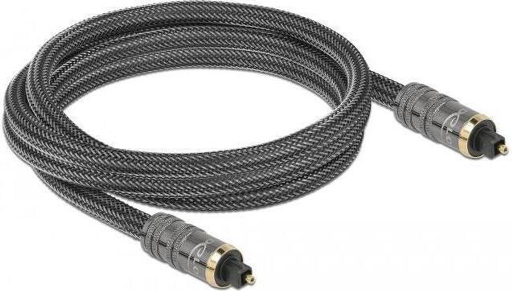 TOSLINK Audio Kabel 2m Aluminium, optisch, Stecker/Stecker, anthrazit