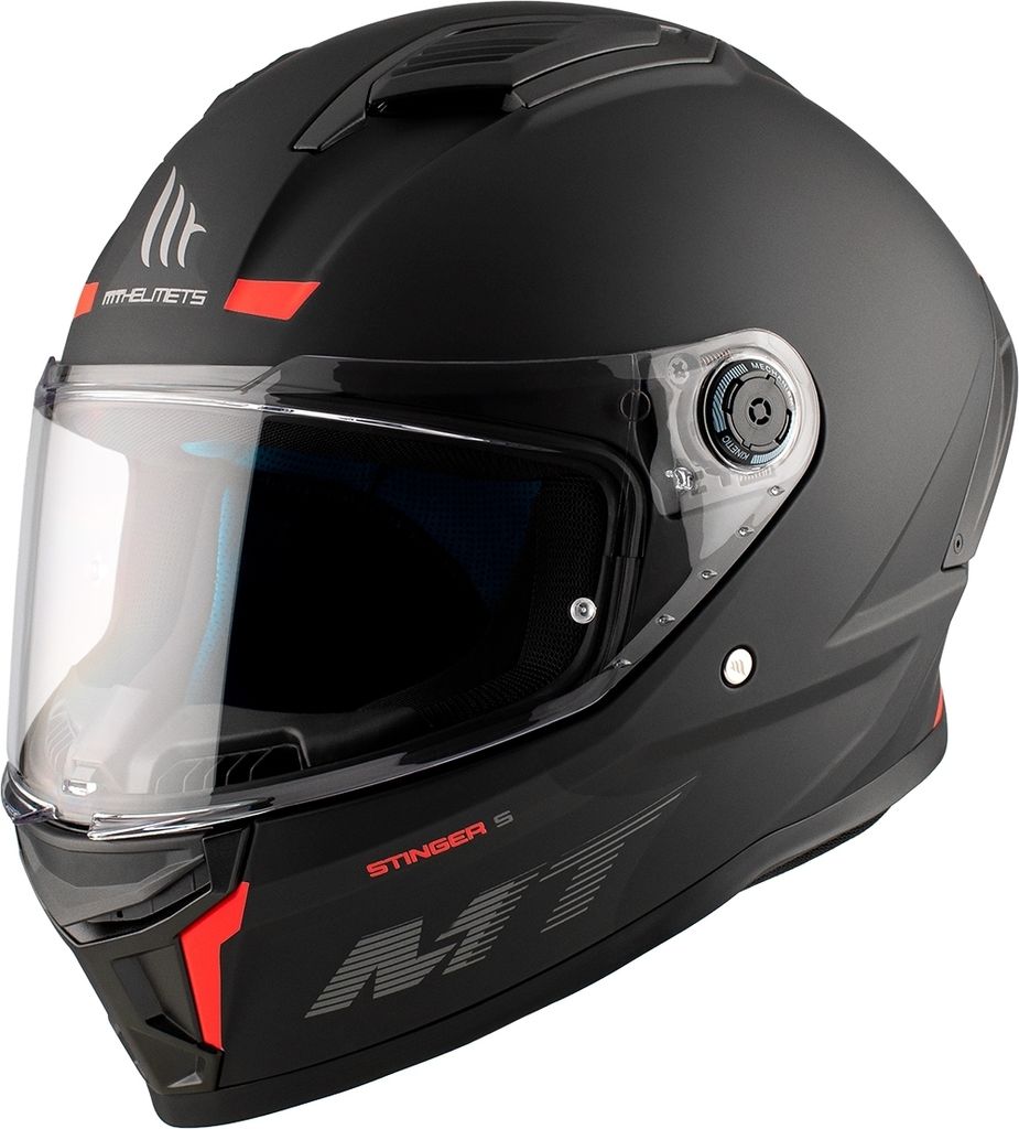 MT Helmets Integralhelm Stinger 2 Solid Größe: XL, schwarz / rot ECE 22.06