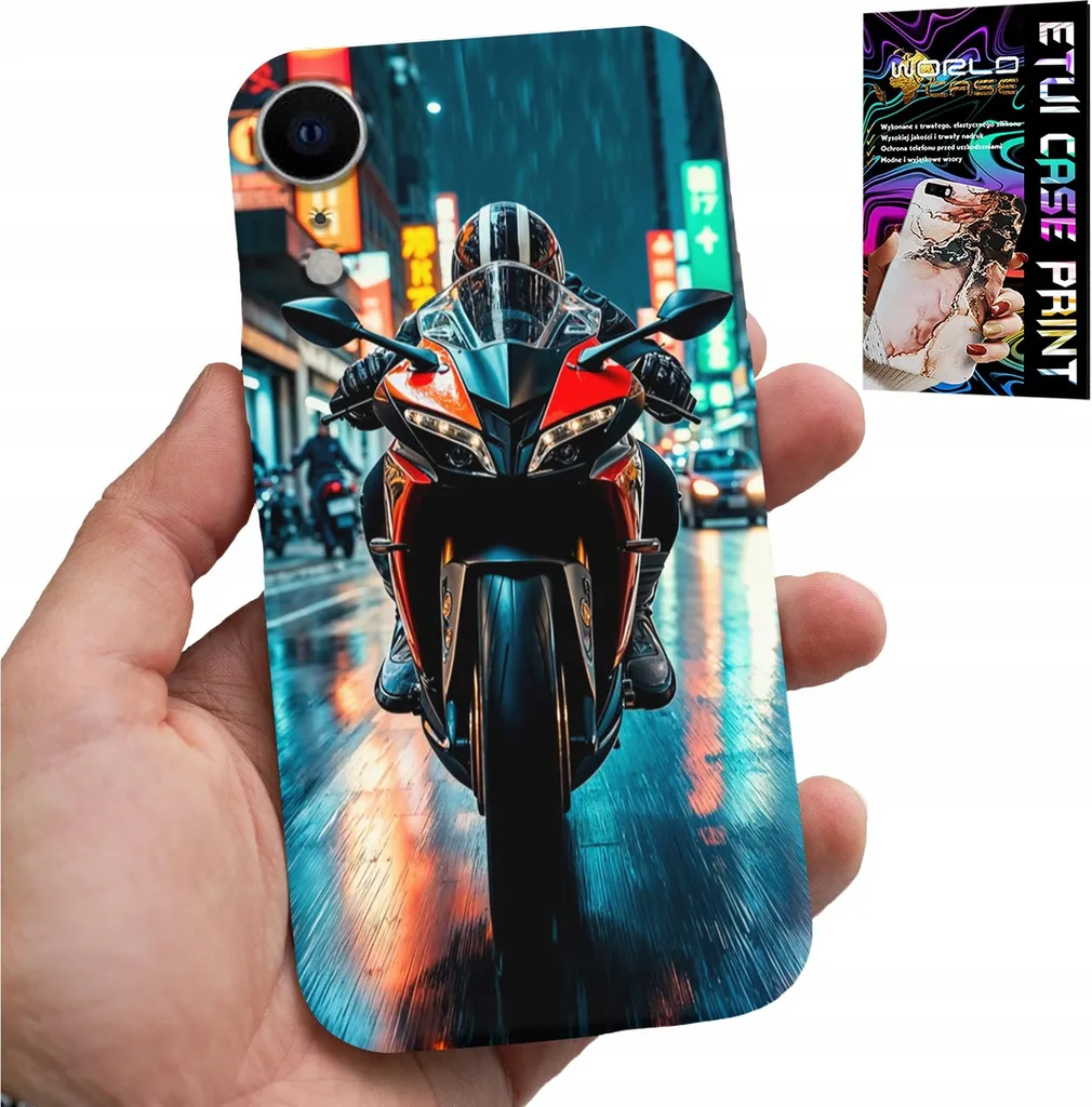 Cover iPhone XR Moto e Vetro: Stile Street Racing Protezione Top