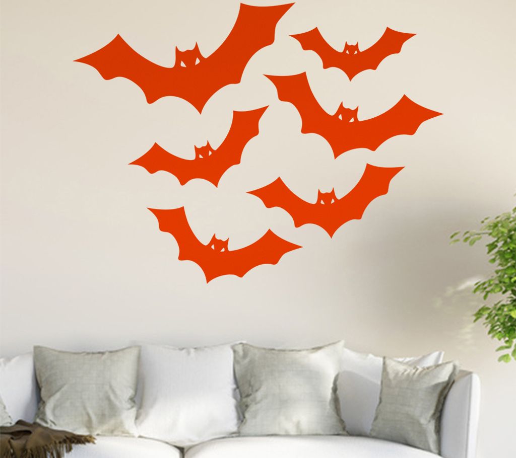 Fledermaus Schwarm Wandtattoo in 6 Größen - Wandaufkleber Wall Sticker - Dekoration, Küche, Wohnzimmer, Schlafzimmer, Badezimmer