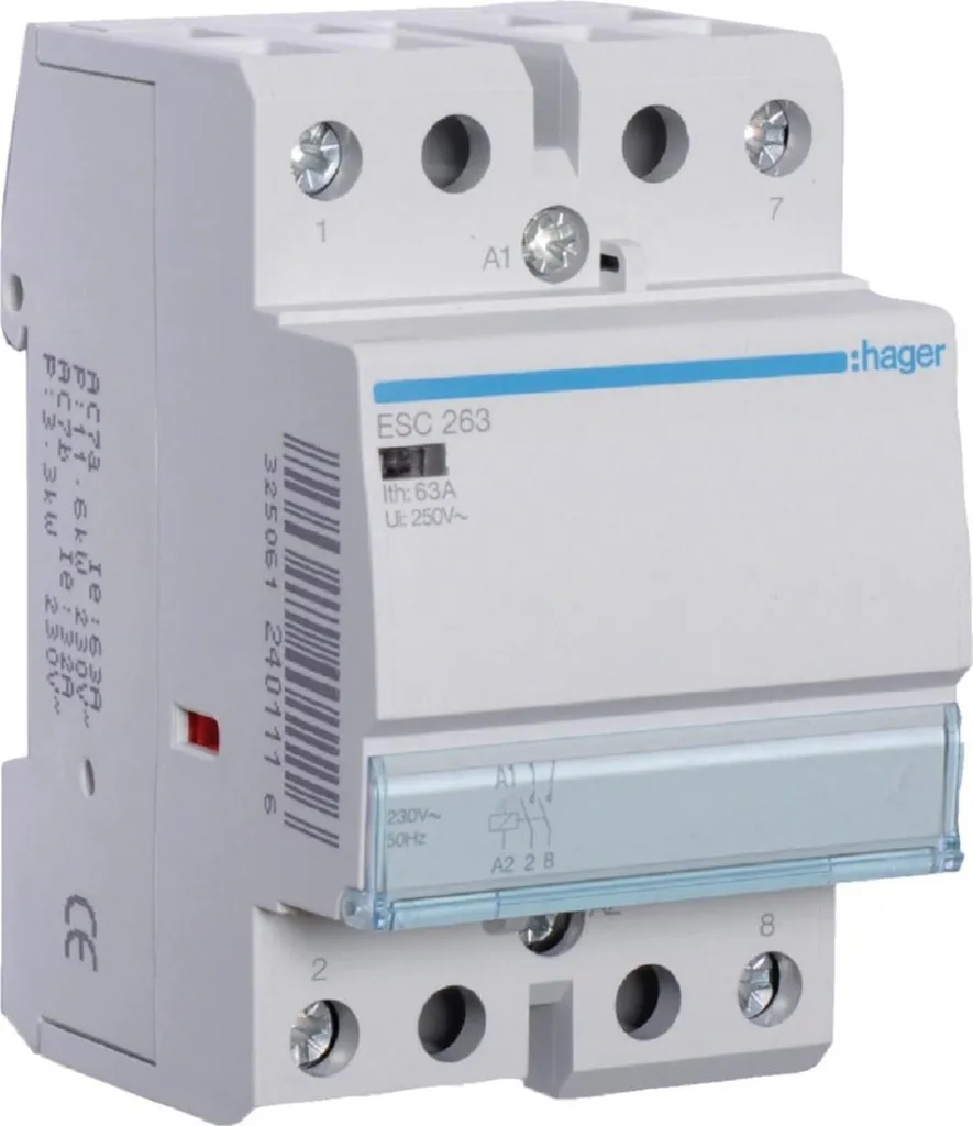 Hager ESC263 Contacteur 63A haute performance 230V silencieux et fiable