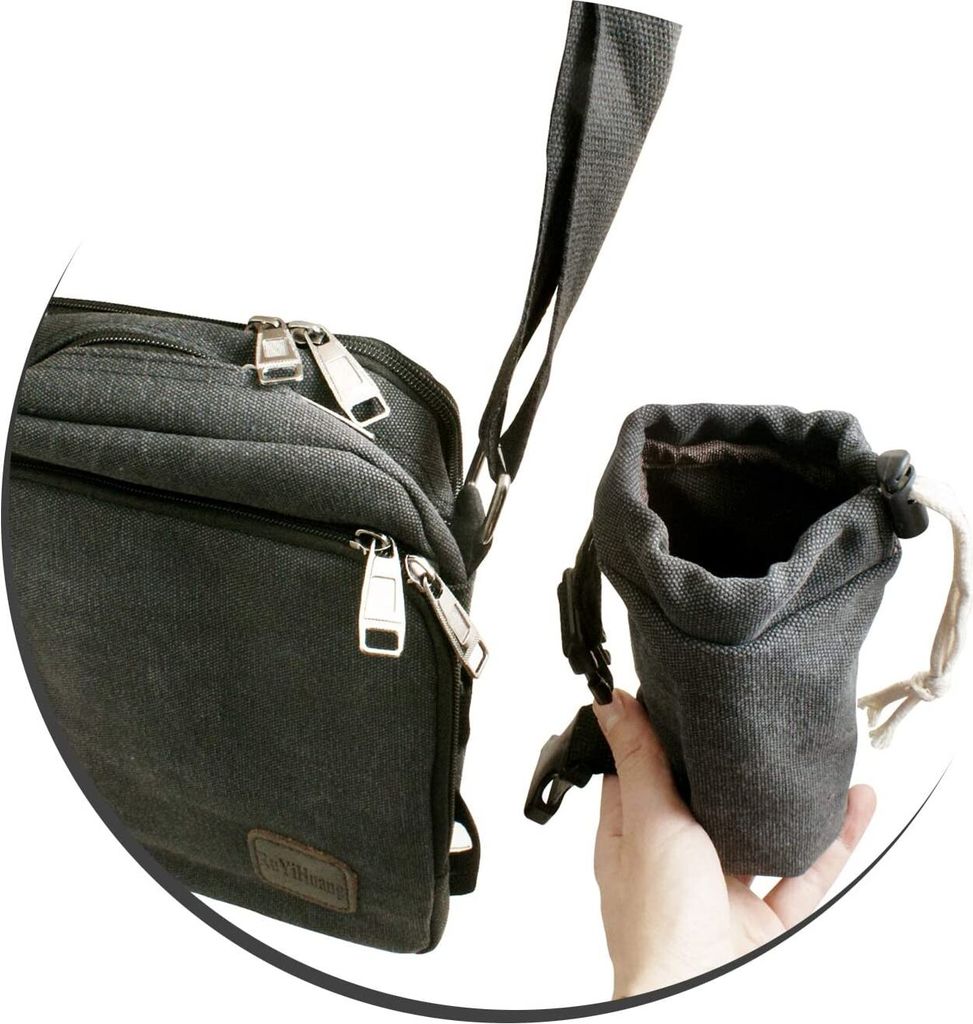 System-S Univeral mit Getränkehalter Umhängetasche, 26 cm, Schwarz