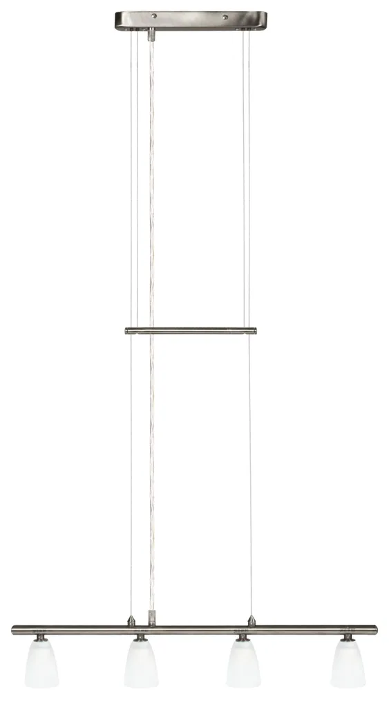 Suspension Argentée 4xG9 PARMA 40W Design Épuré en Acier Brossé