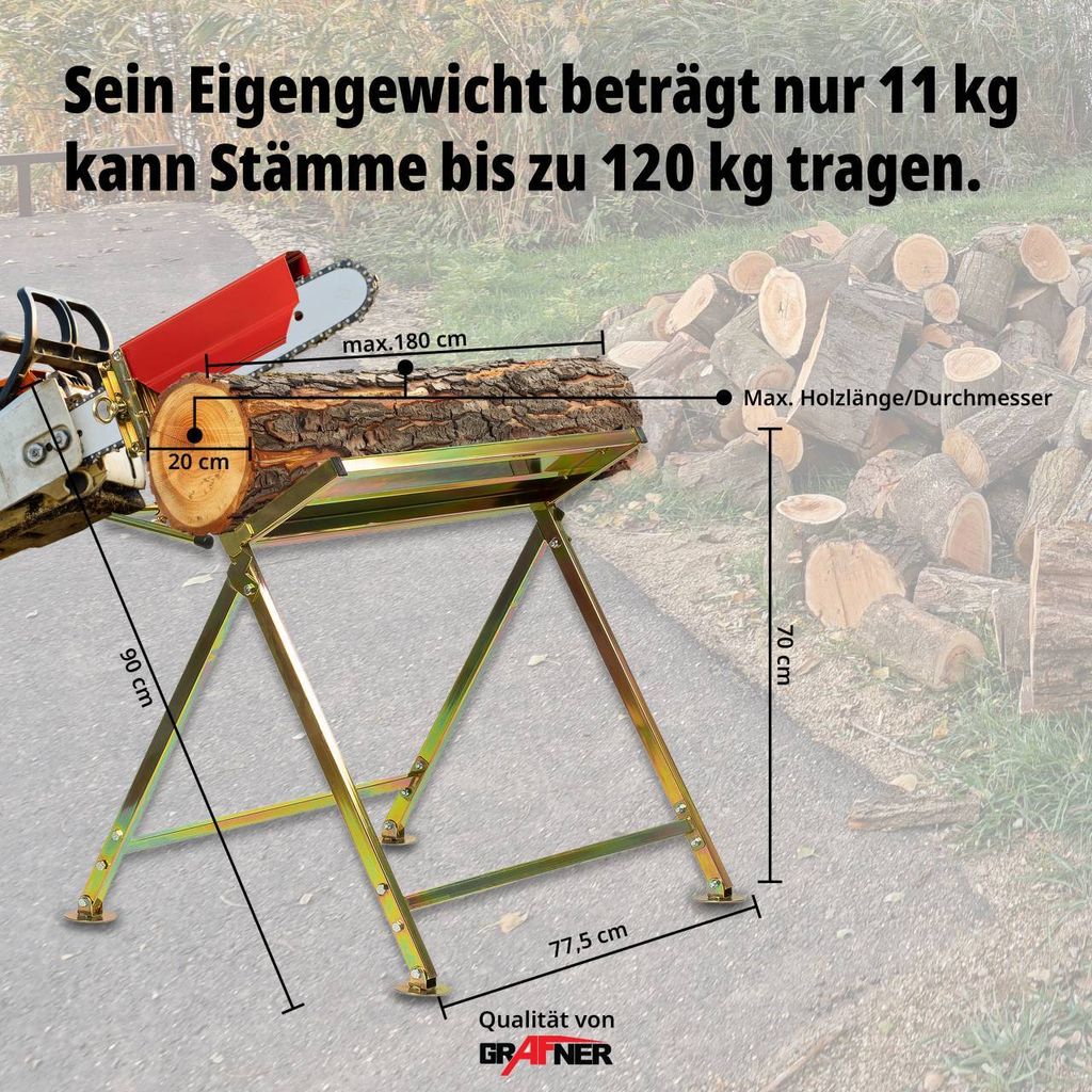 63857 | Sägebock verzinkt mit 3 Haltern 63857 | Sägebock verzinkt mit 3 Haltern